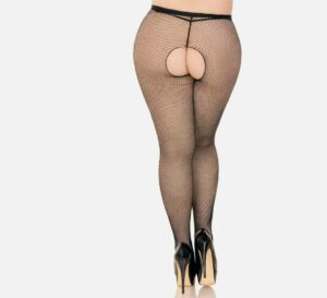 Plus Size High Waist Pantyhose micro Net Fishnet Stockings